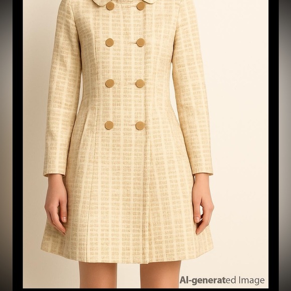 Vintage 60s Bullock’s Wilshire Mod Swing Coat Henry White Dublin Tweed M - Picture 1 of 10